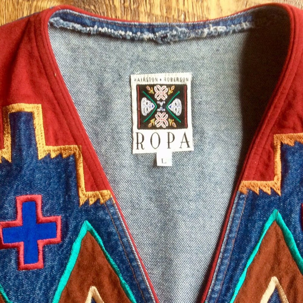 Gorgeous Hairston Roberson Ropa Vest Embroidered - Picture 2 of 6
